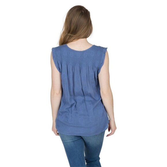 Velvet by Graham & Spencer Penny Mandala Embroidered Gauze Top Size XS - Picture 2 of 9